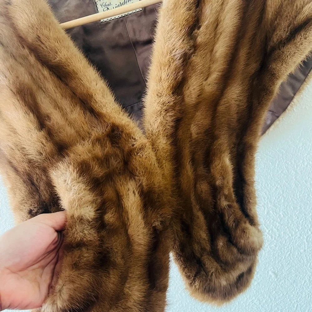 Vintage Chas. Desjardins Montreal Brown Mink Fur Shawl Capelet OS—1980s - Picture 11 of 16